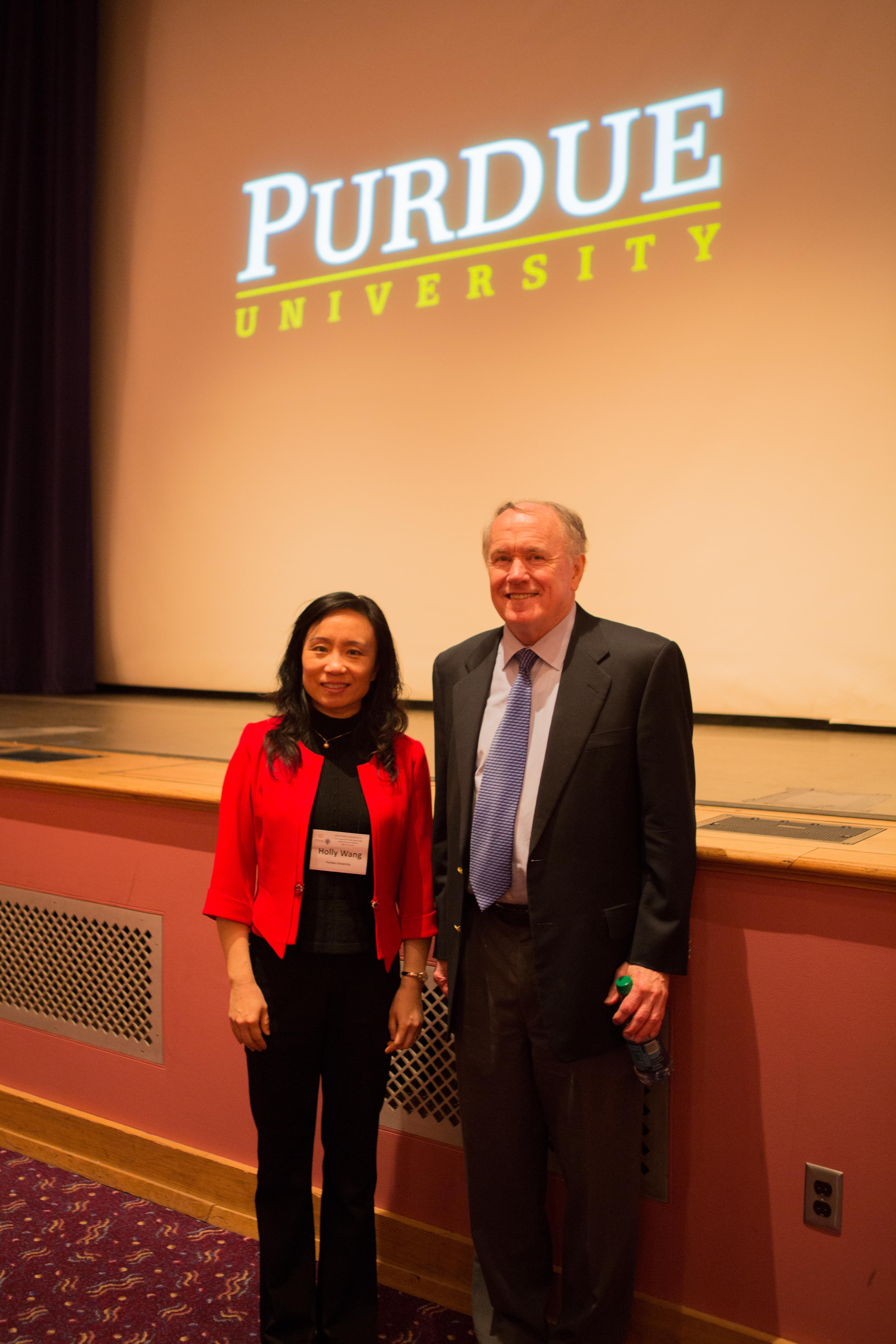 Professor Holly Wang with Professor Edward Prescott 